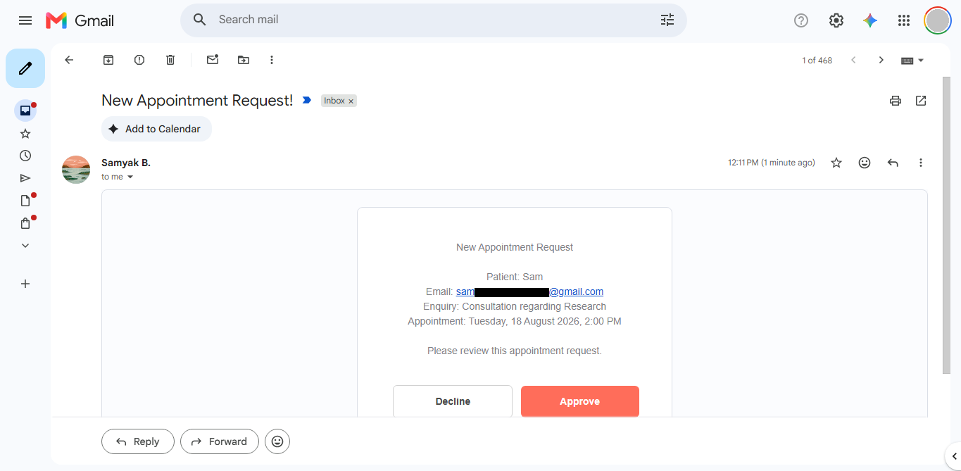 Appointment booking and management system